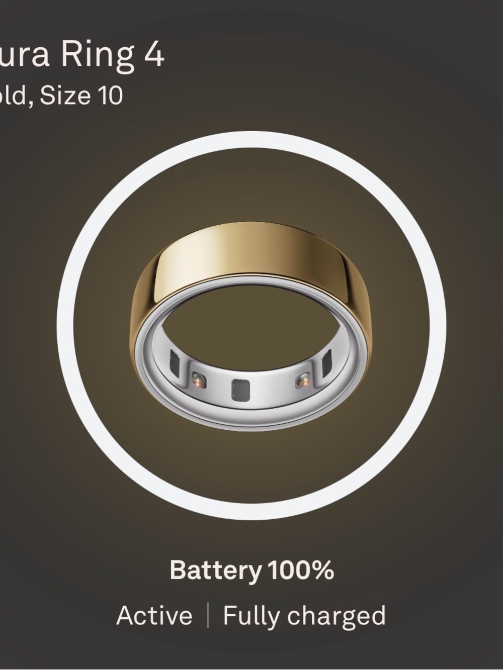 Oura Gold Smart Ring with Silver Inner Band